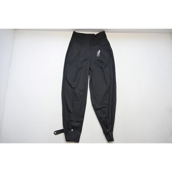 Express Ankle High Rise Dress Pants Black Stretch Pleated Womens Sz 4 L NWT - Picture 1 of 11